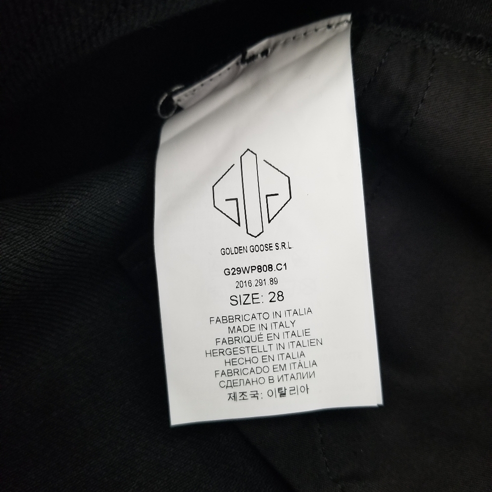 Golden Goose Asymmetric Waistband Skinny Jeans Black Size 28 - Picture 7 of 10